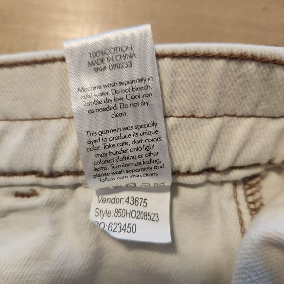 PacSun‎ Elastic Waist Cargo White Cream Cotton Pants Womens Medium (28x27) EUC - Picture 11 of 13